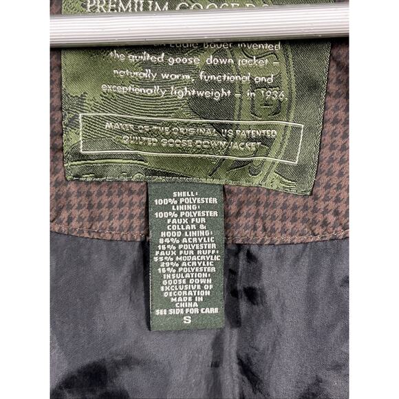 Women's Small‎ Eddie Bauer Premium Goose Down Vest Puffer Quilted Faux Fur Trim - Picture 5 of 11